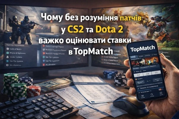 Чому без розуміння патчів у CS2 та Dota2 важко оцінювати ставки в ТопМатч