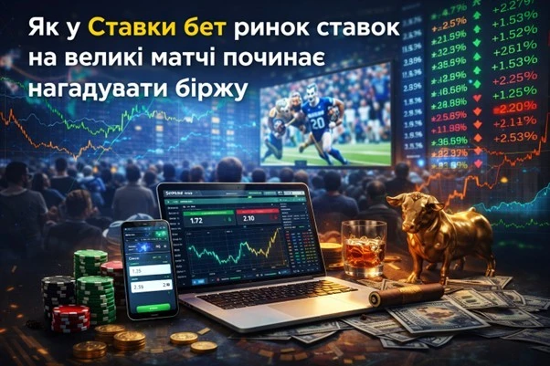 Як у Ставки бет ринок ставок на великі матчі починає нагадувати біржу