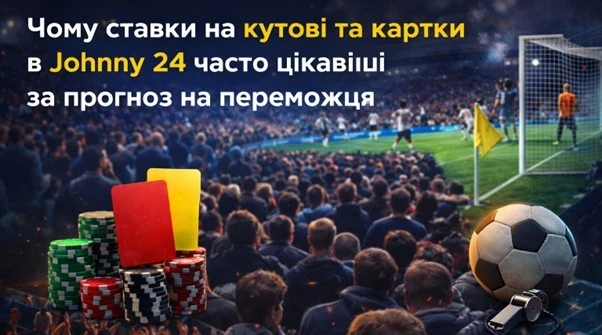 Чому ставки на кутові та картки в Johnny 24 часто цікавіші за прогноз на переможця