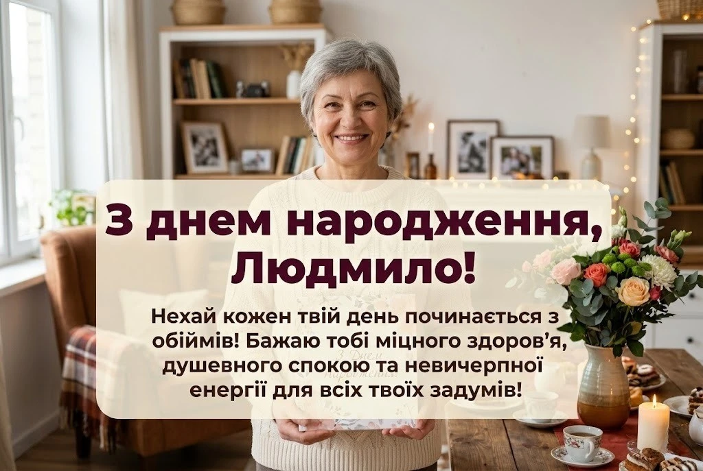 Душевні та ніжні привітання для Людмили до дня народження