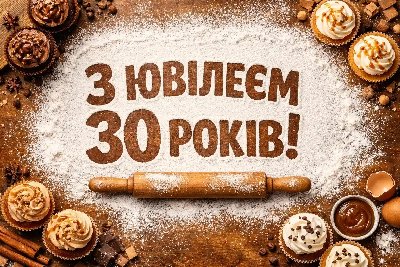 Сучасні та ніжні привітання з 30-річним ювілеєм для прекрасної жінки