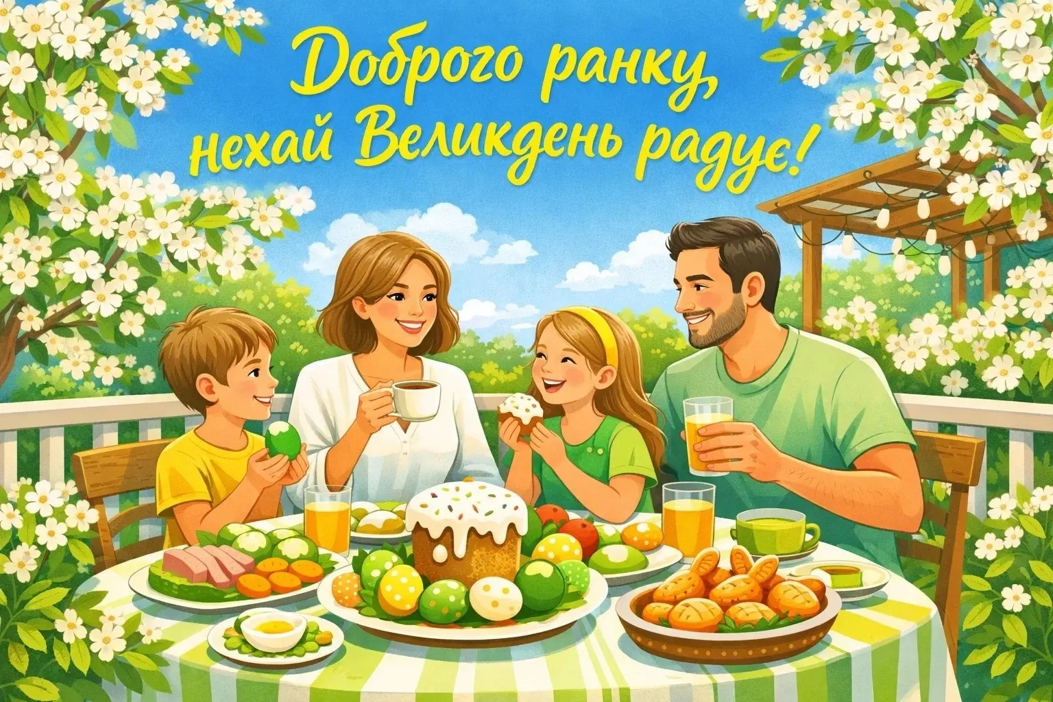 Доброго ранку: сучасні картинки з Великоднем для найтепліших привітань