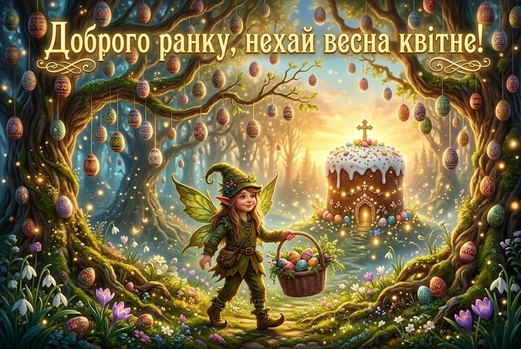 Доброго ранку: сучасні картинки з Великоднем для найтепліших привітань
