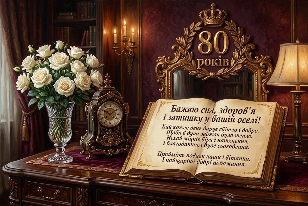 Привітання з 80-річчям у віршах та прозі: мудрі слова до великого свята