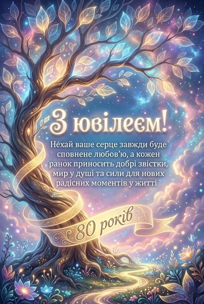 Привітання з 80-річчям у віршах та прозі: мудрі слова до великого свята