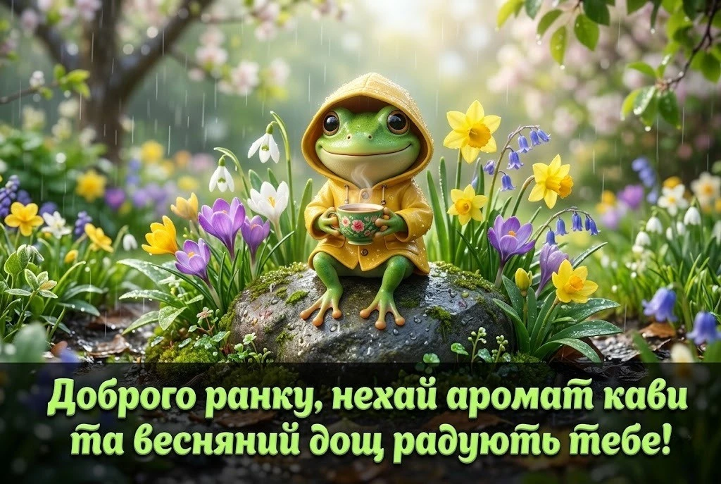 Доброго ранку: весняні картинки, що дарують затишок у дощову погоду