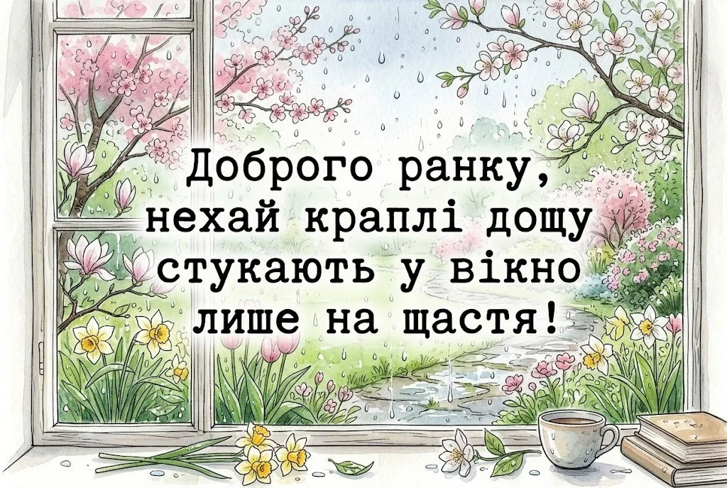 Доброго ранку: весняні картинки, що дарують затишок у дощову погоду