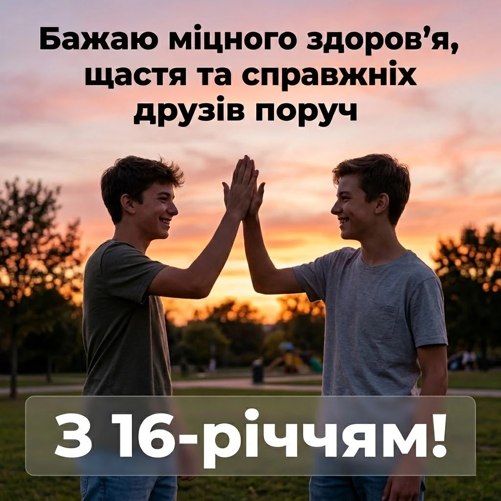 З 16-річчям! Сучасні та надихаючі привітання для хлопця в картинках і тексті