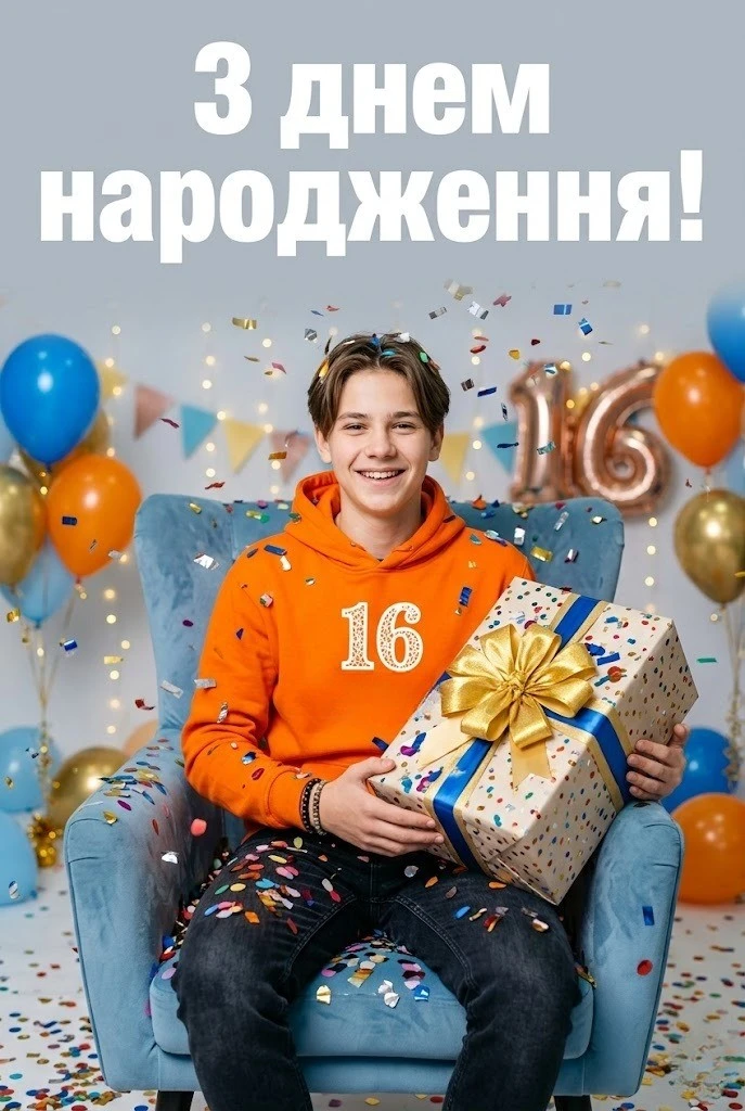З 16-річчям! Сучасні та надихаючі привітання для хлопця в картинках і тексті