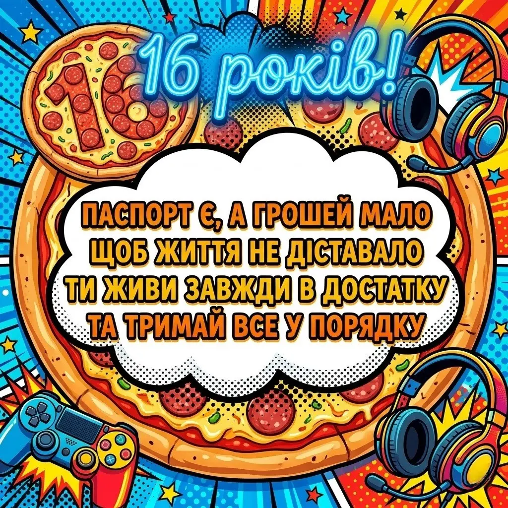 З 16-річчям! Сучасні та надихаючі привітання для хлопця в картинках і тексті