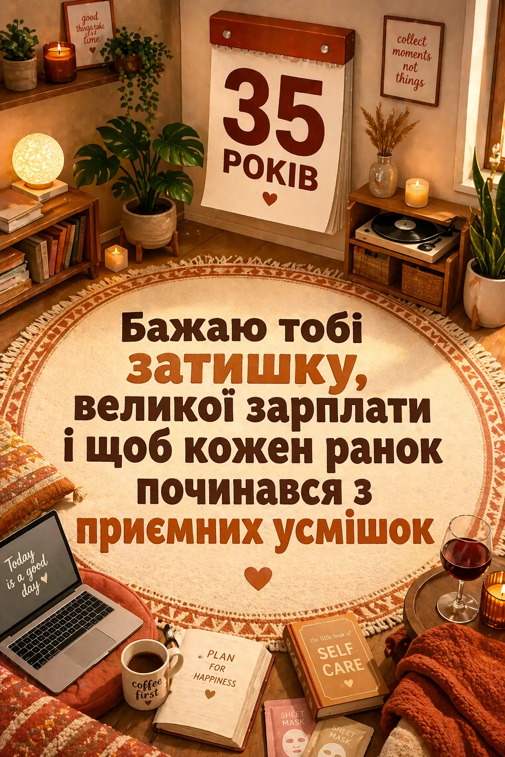 Побажання до 35-річчя подрузі: від серця до серця в ювілейний день