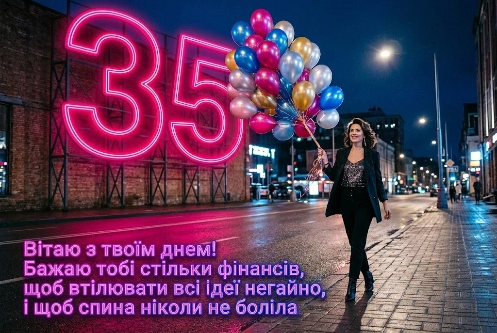 Побажання до 35-річчя подрузі: від серця до серця в ювілейний день
