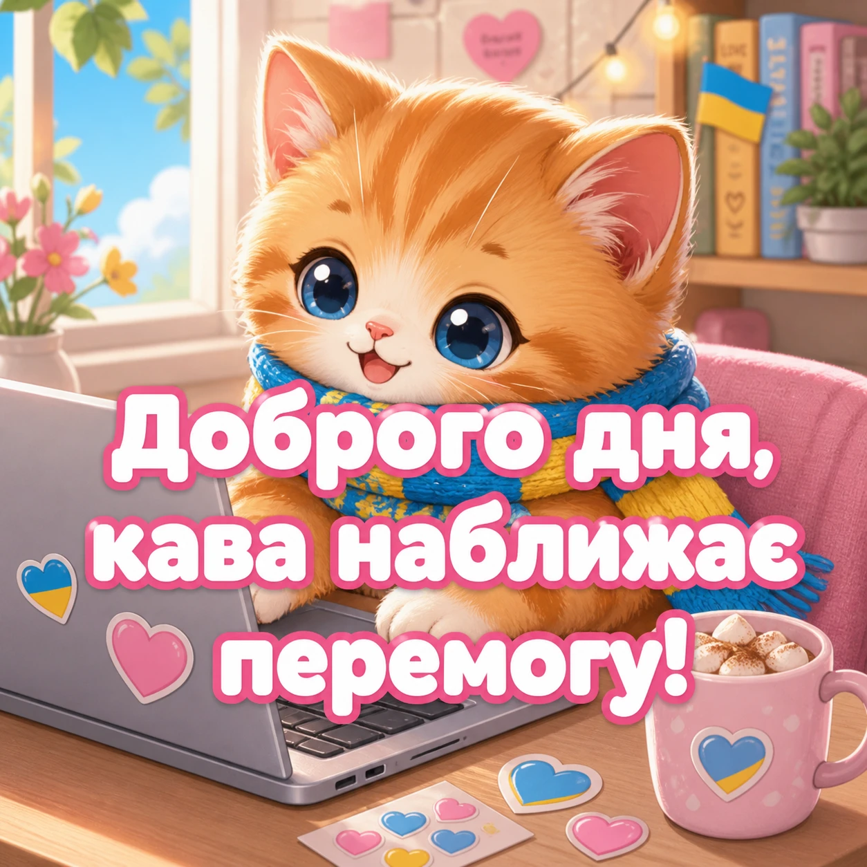 Доброго дня, працюємо для перемоги: надихаючі картинки та щирі побажання для незламної України