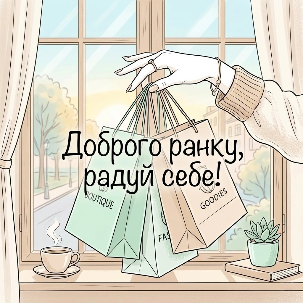 Доброго ранку та вдалого шопінгу: нехай кожна покупка приносить радість і море задоволення