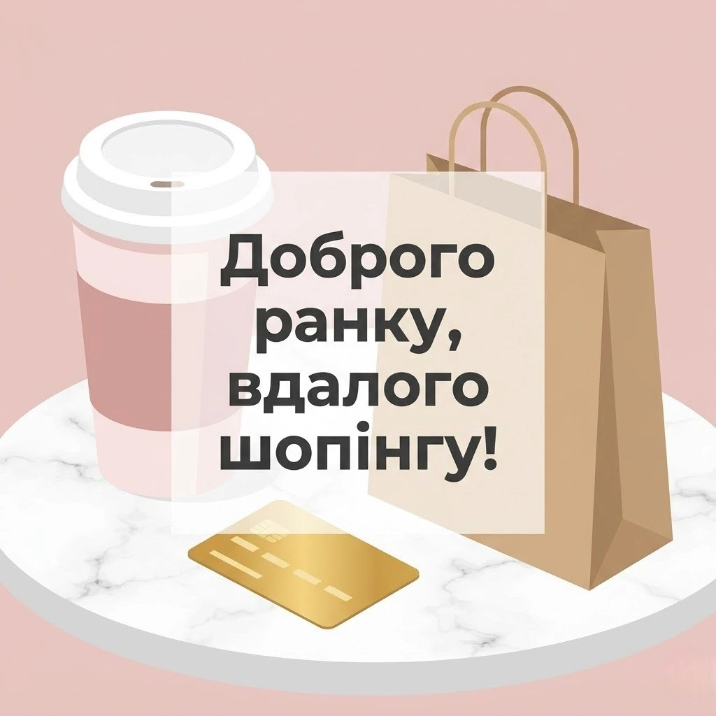 Доброго ранку та вдалого шопінгу: нехай кожна покупка приносить радість і море задоволення