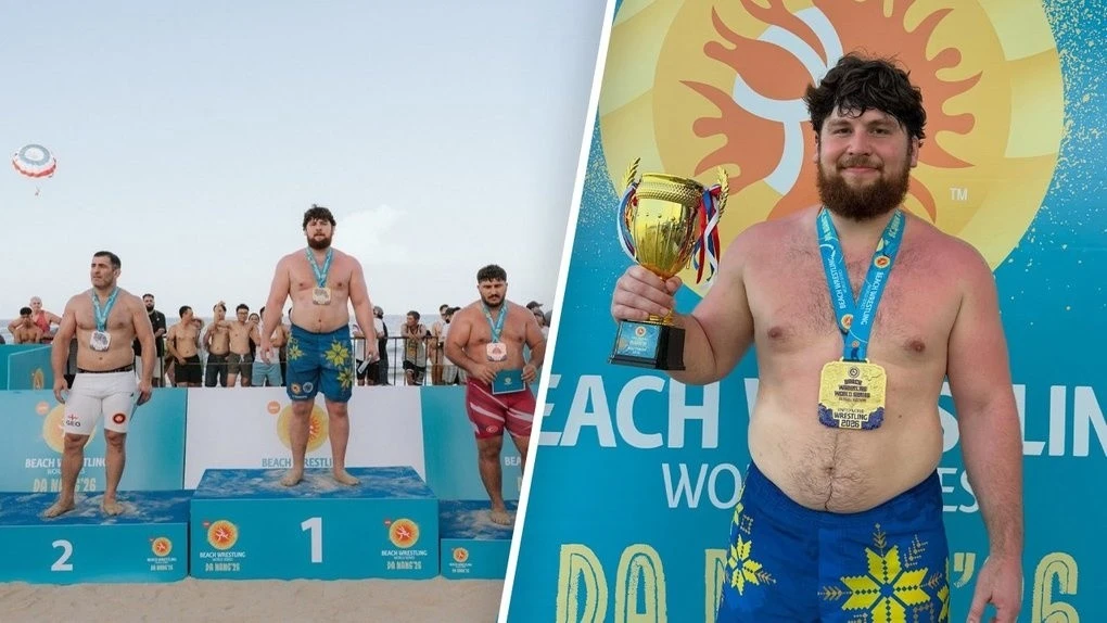 Тріумф на піску: вінницький борець Важа Даіаурі виборов золото Світової серії