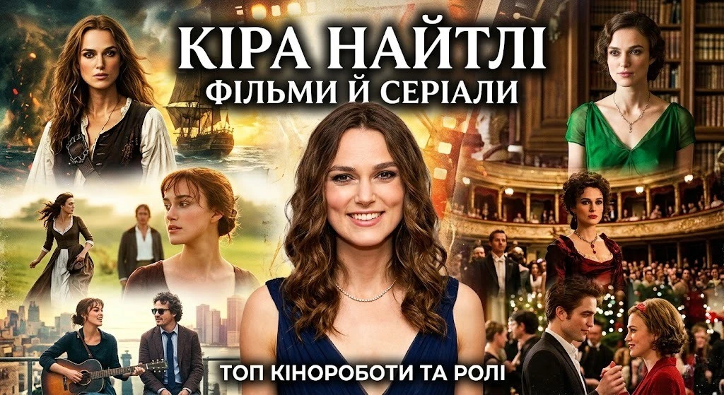 Топ фільмів і серіалів де знімалась Кіра Найтлі