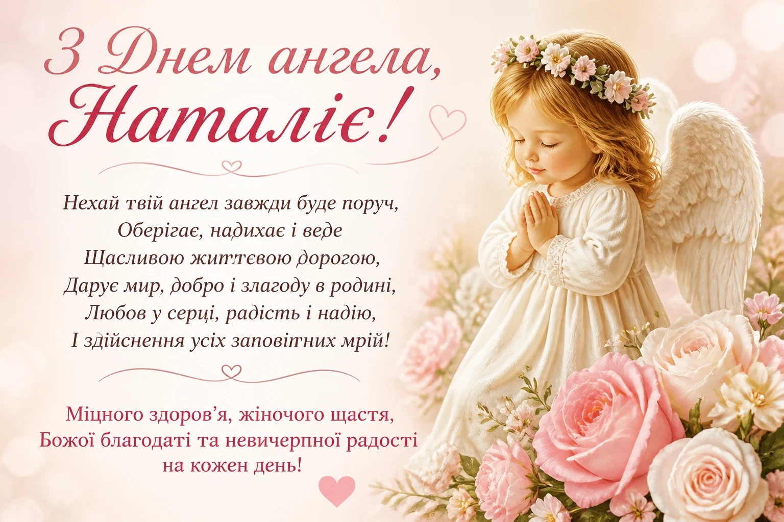 Привітання на день ангела Наталії