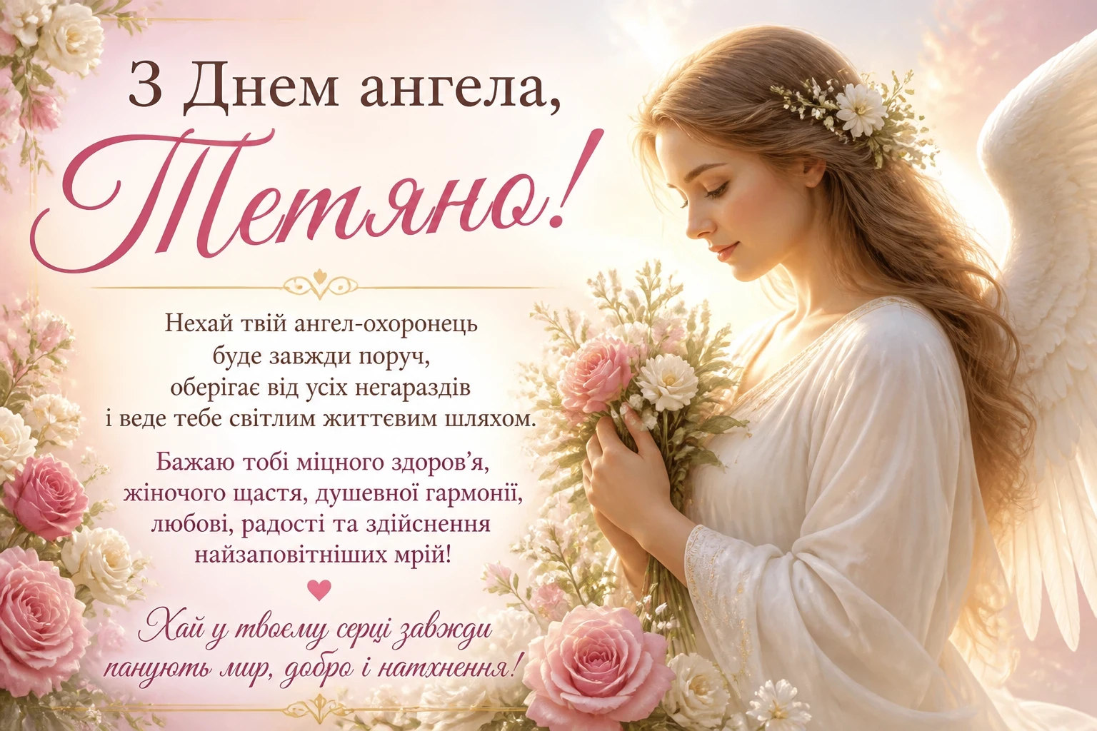 Привітання з днем ангела Тетяни