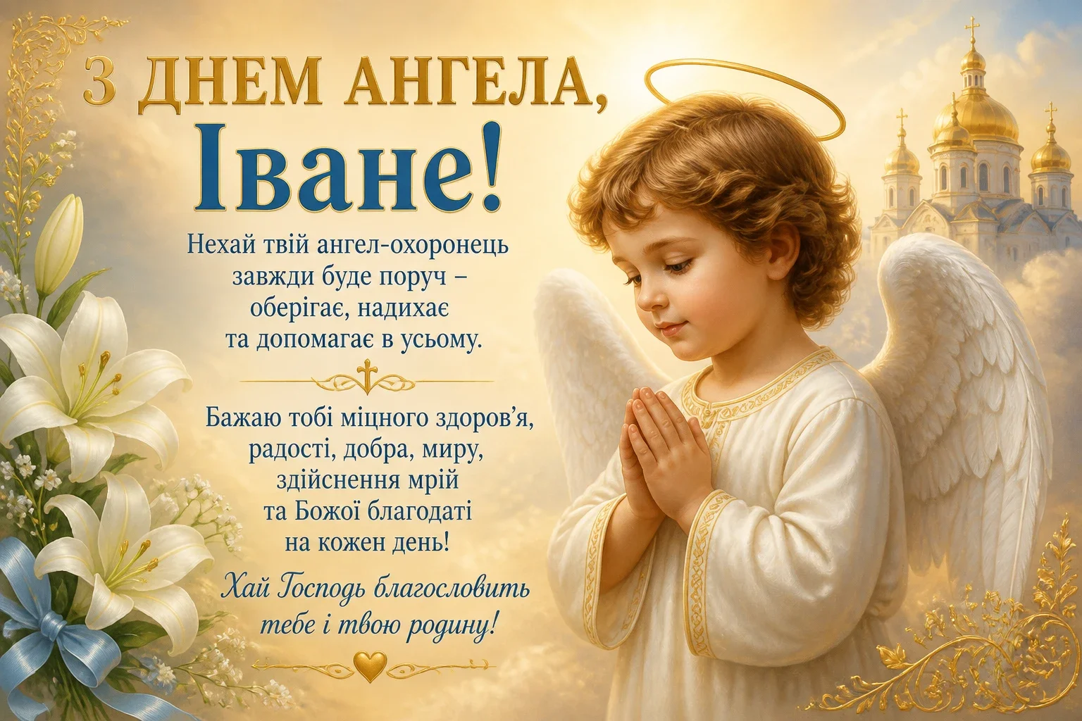 Привітання з днем ангела Івана