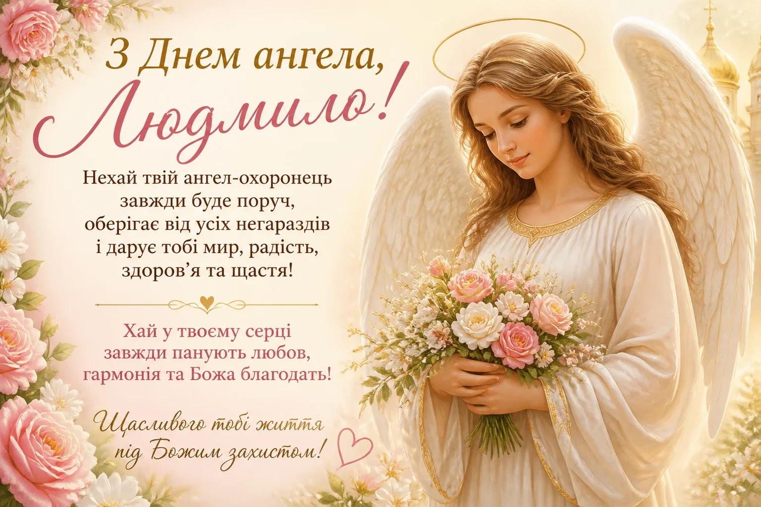 Привітання на день ангела Людмили