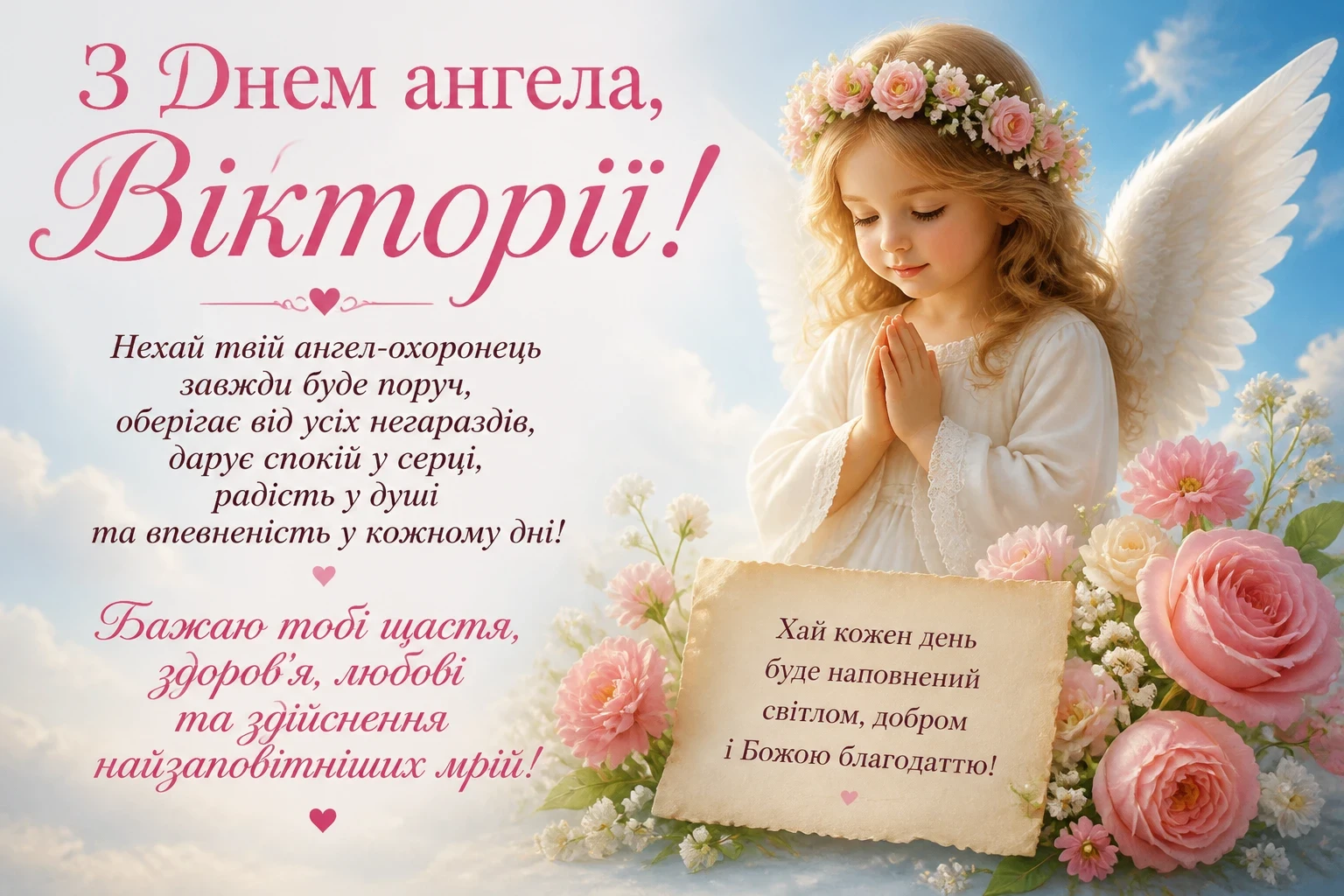 Привітання на день ангела Вікторії