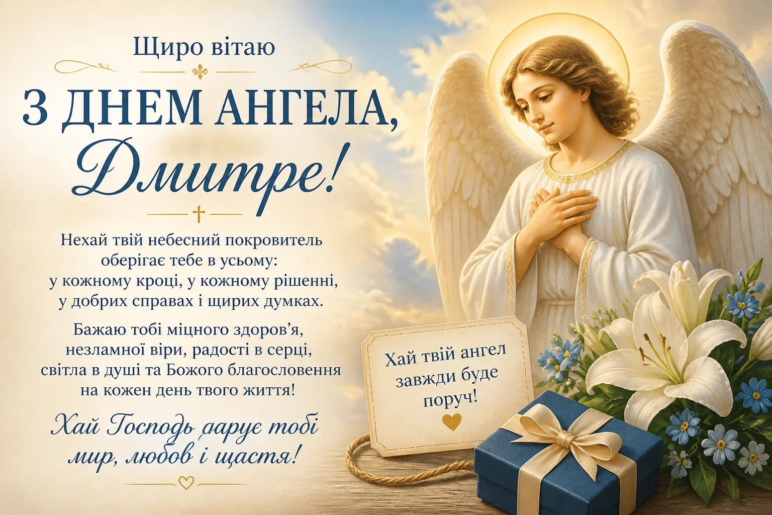 Привітання на день ангела Дмитра