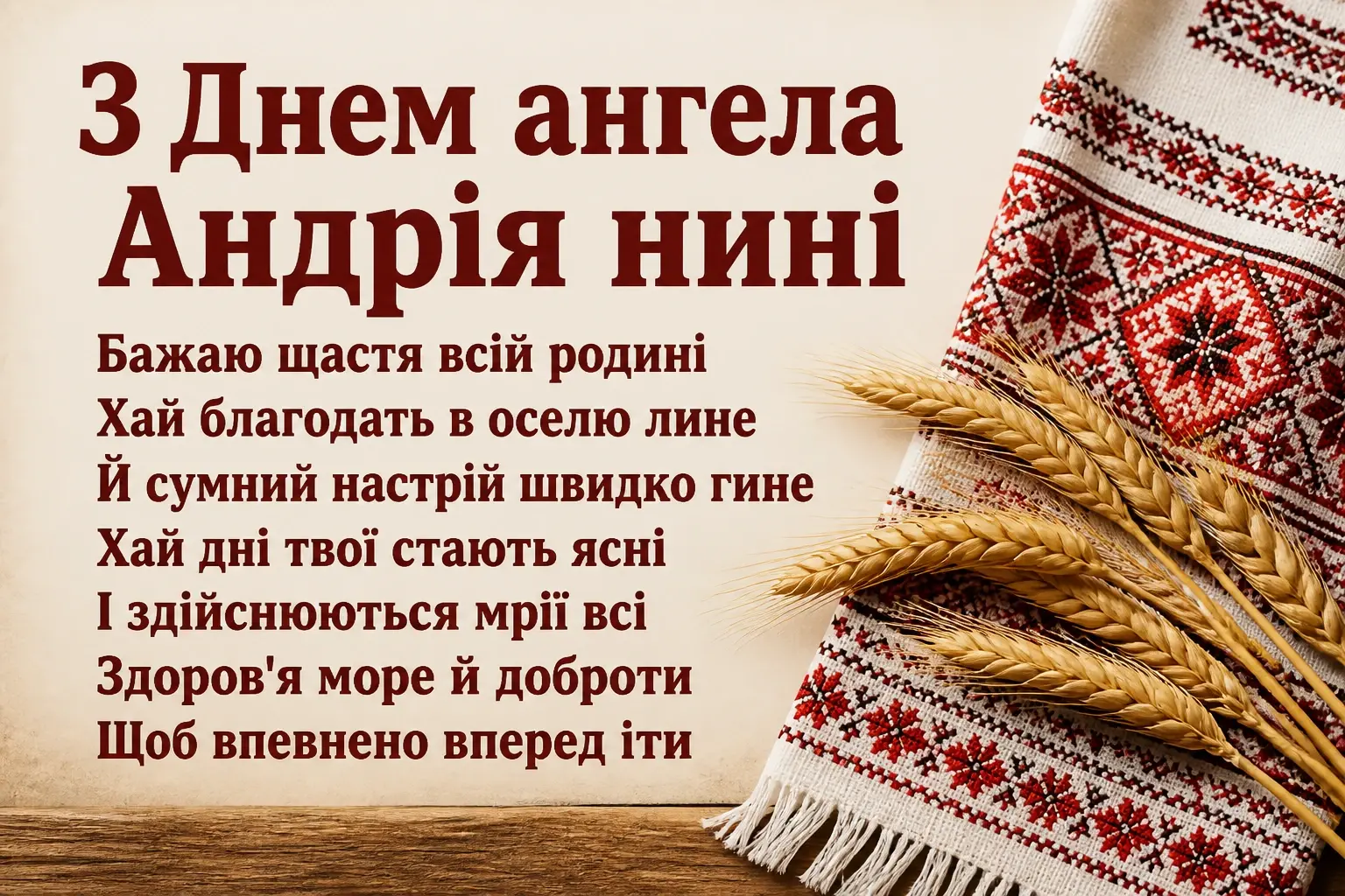 з днем ангела андрія