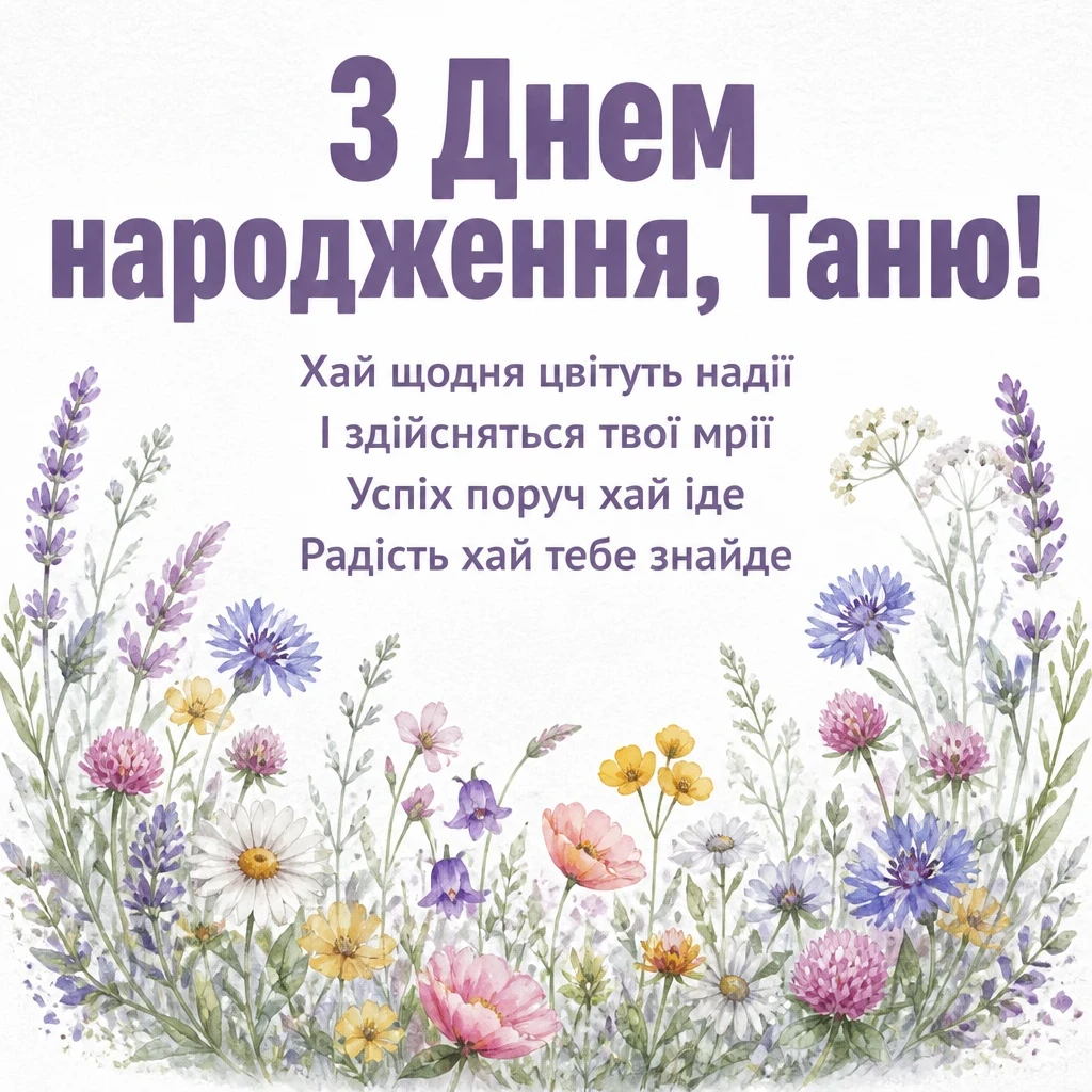 з днем народження таня