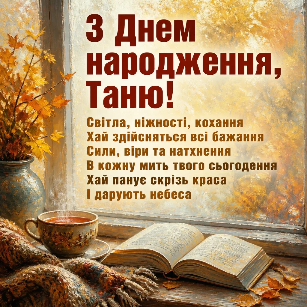 з днем народження таня