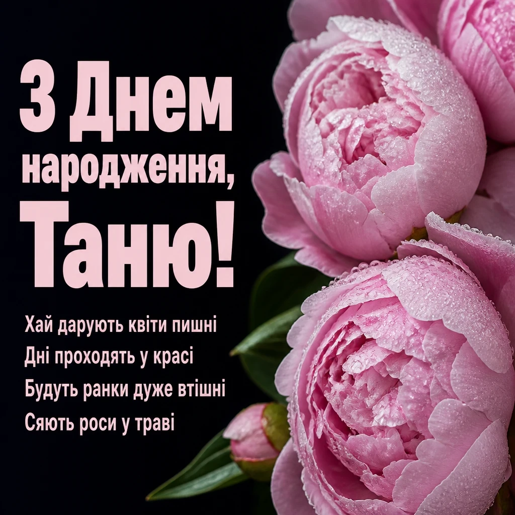 з днем народження таня
