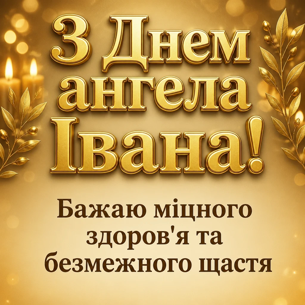 привітання з днем ангела івана