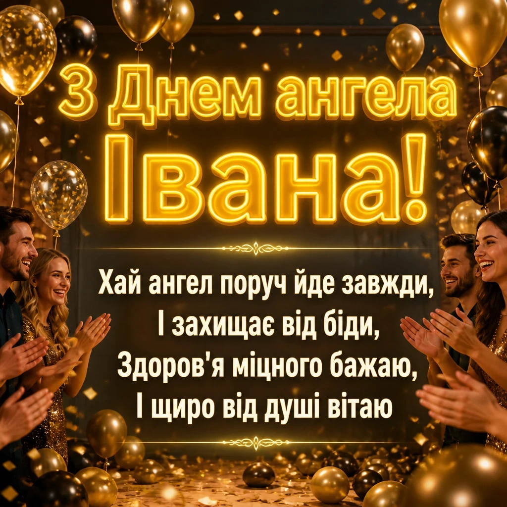 привітання з днем ангела івана