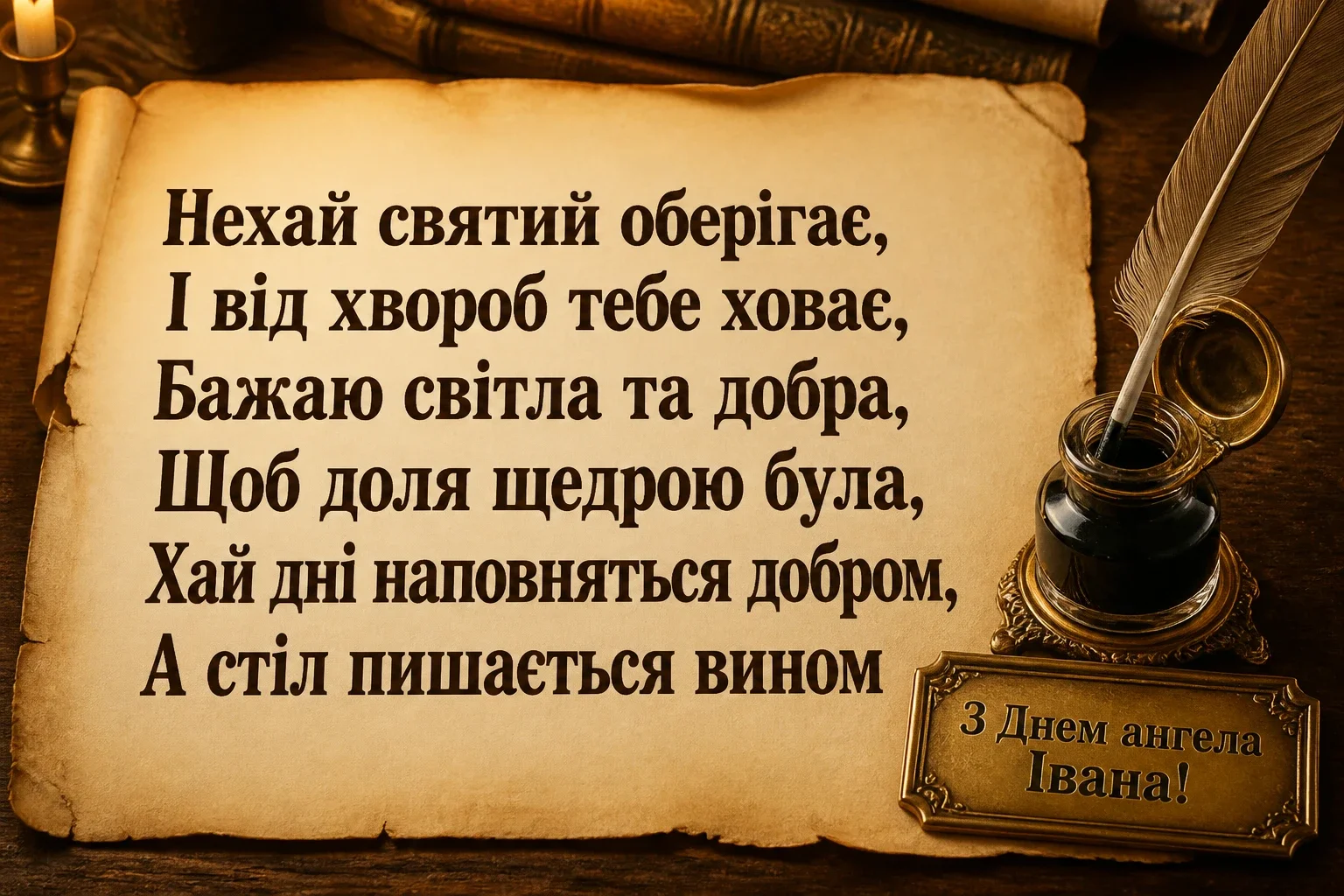 привітання з днем ангела івана