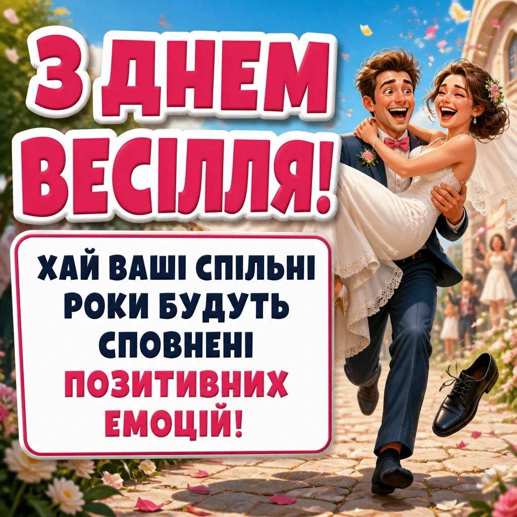 привітання з одруженням