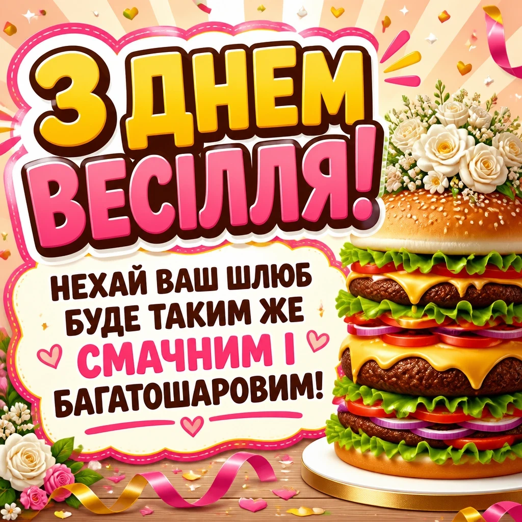 привітання з одруженням