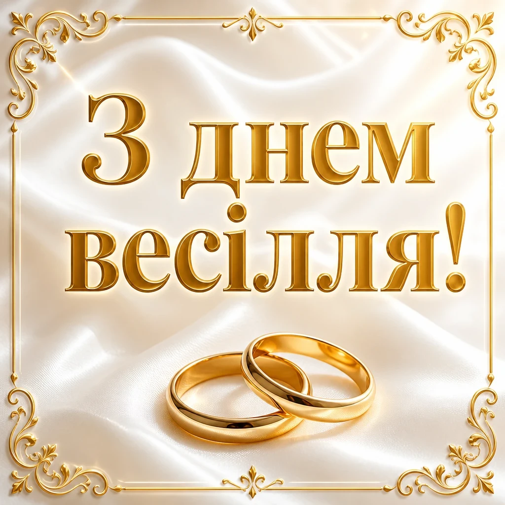 привітання з одруженням