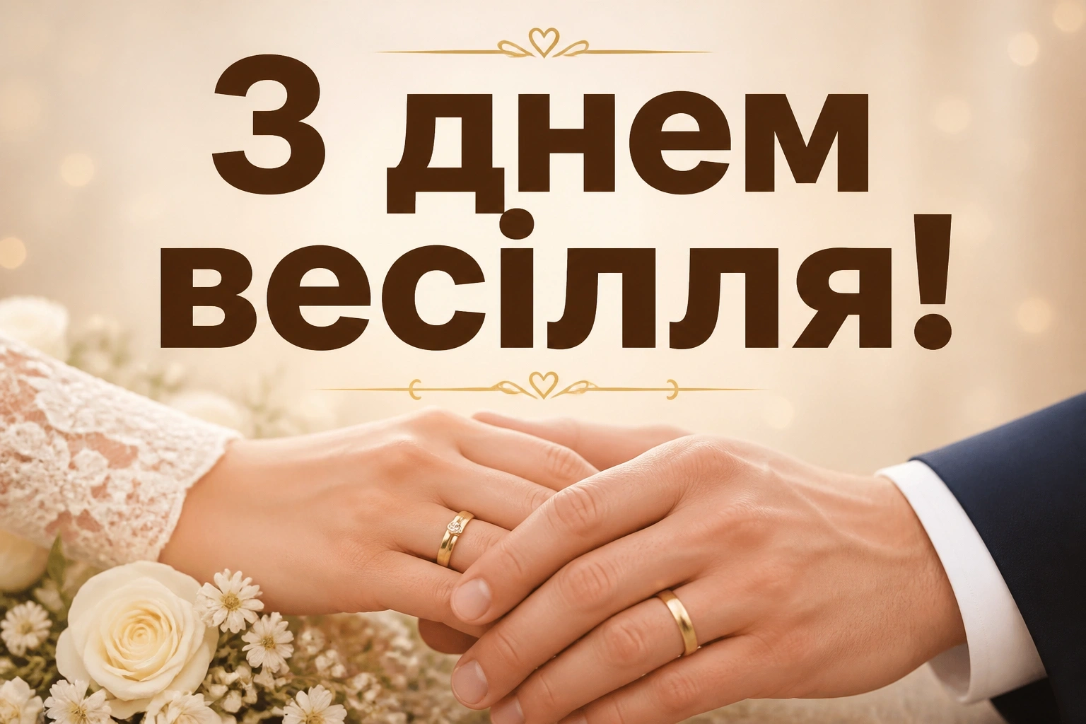 привітання з одруженням