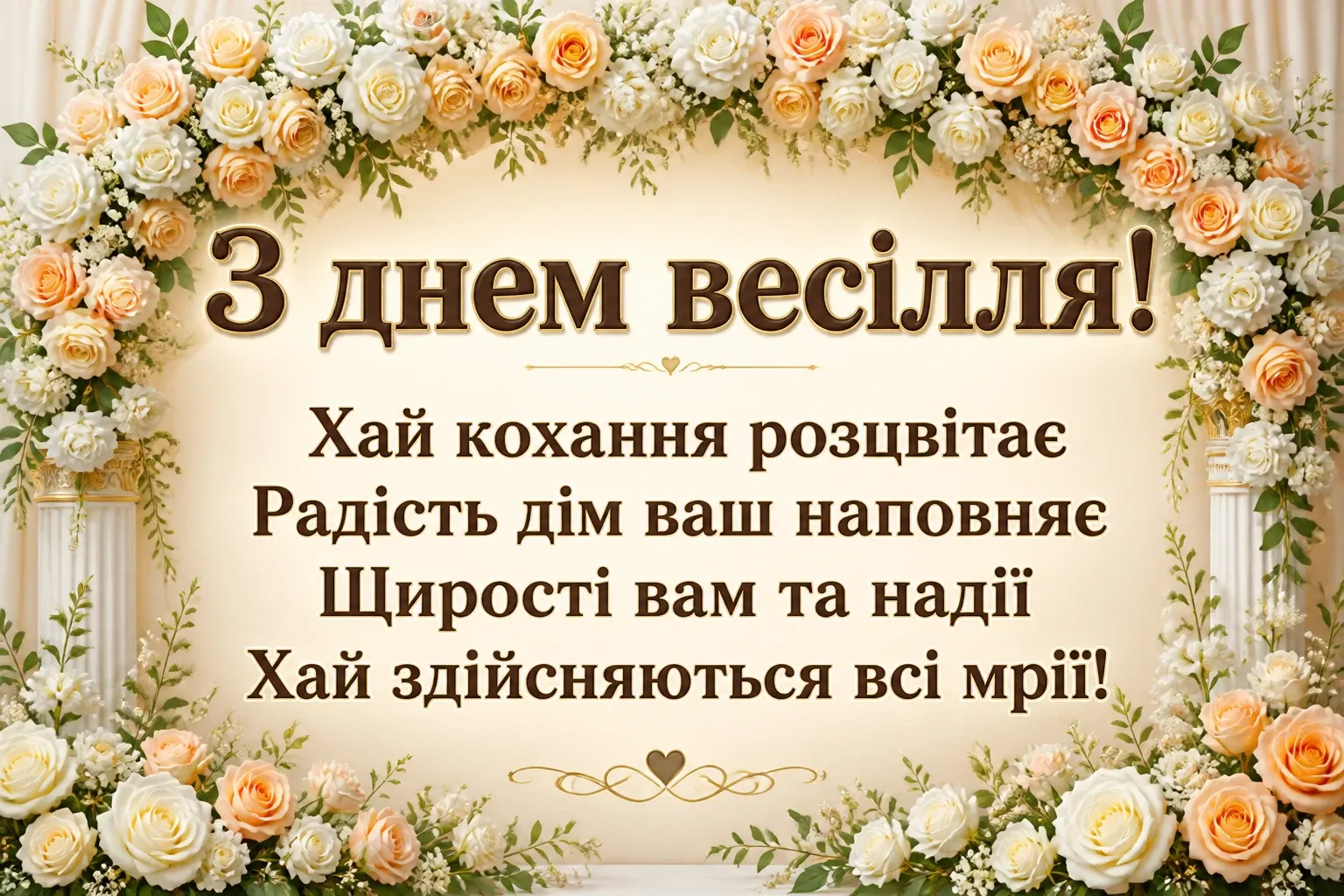 привітання з одруженням