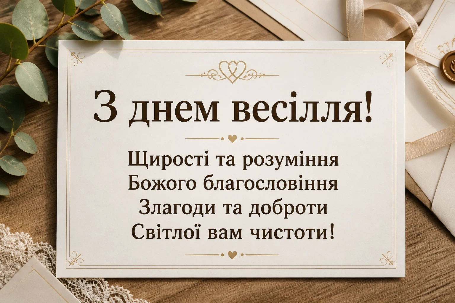 привітання з одруженням