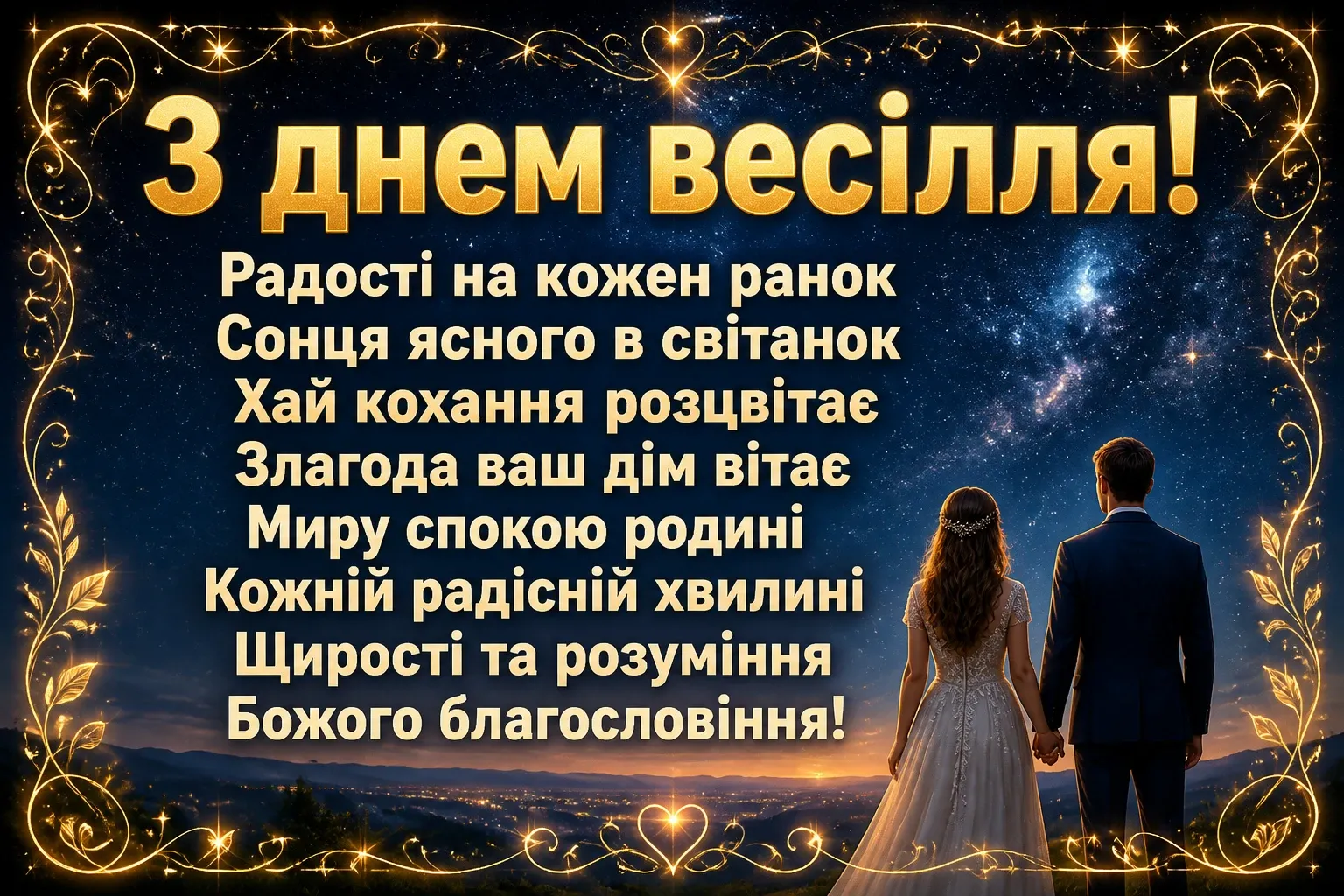 привітання з одруженням