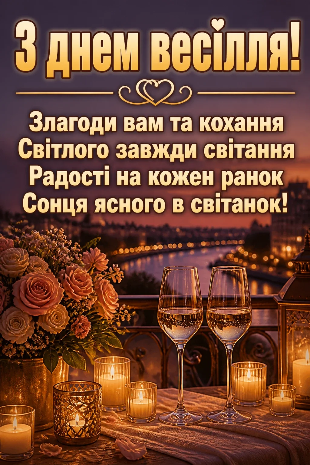 привітання з одруженням