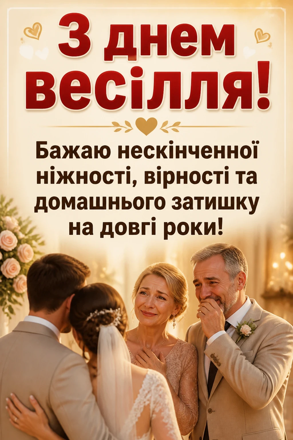 привітання з одруженням