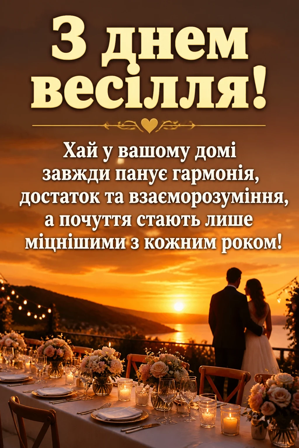привітання з одруженням