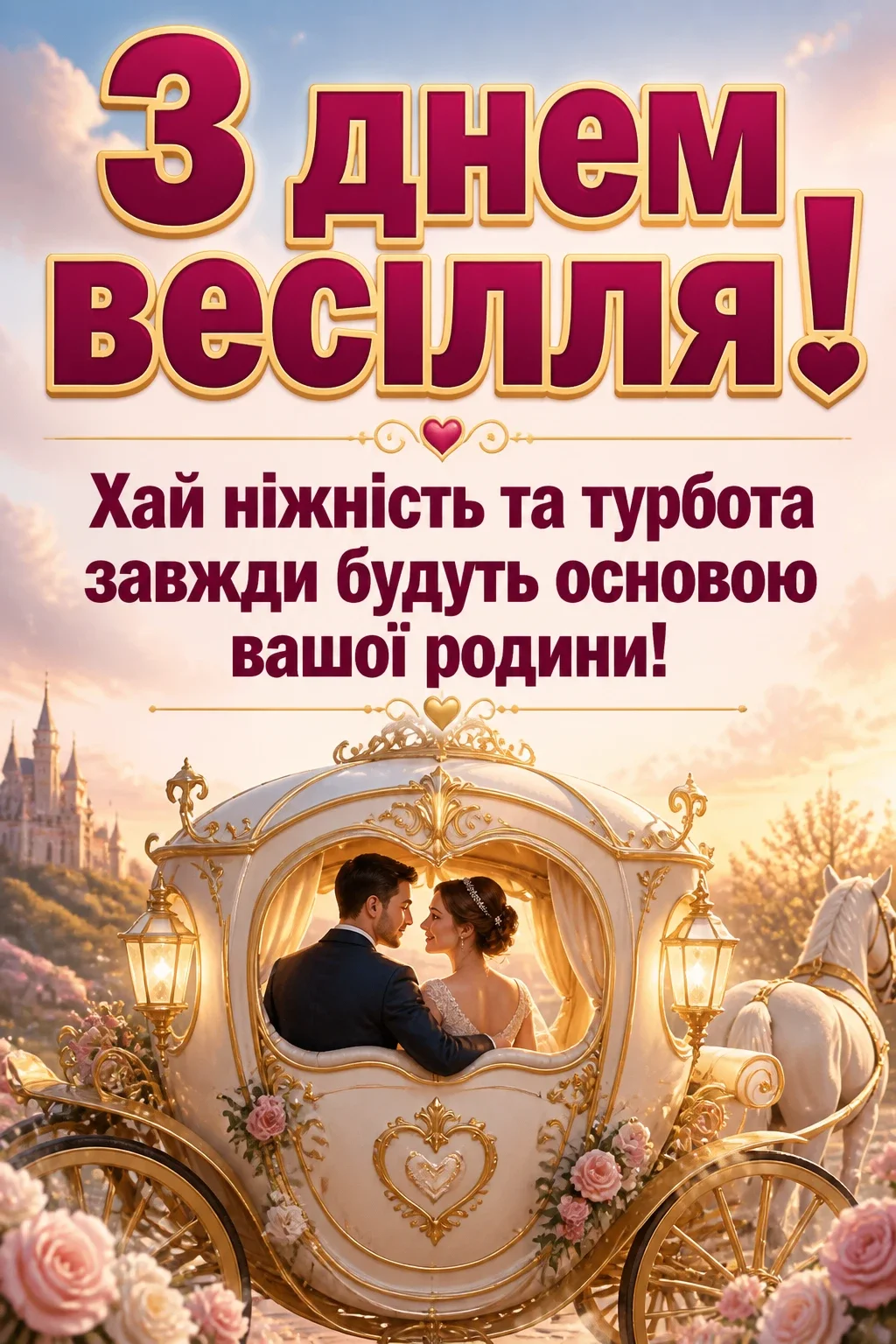 привітання з одруженням