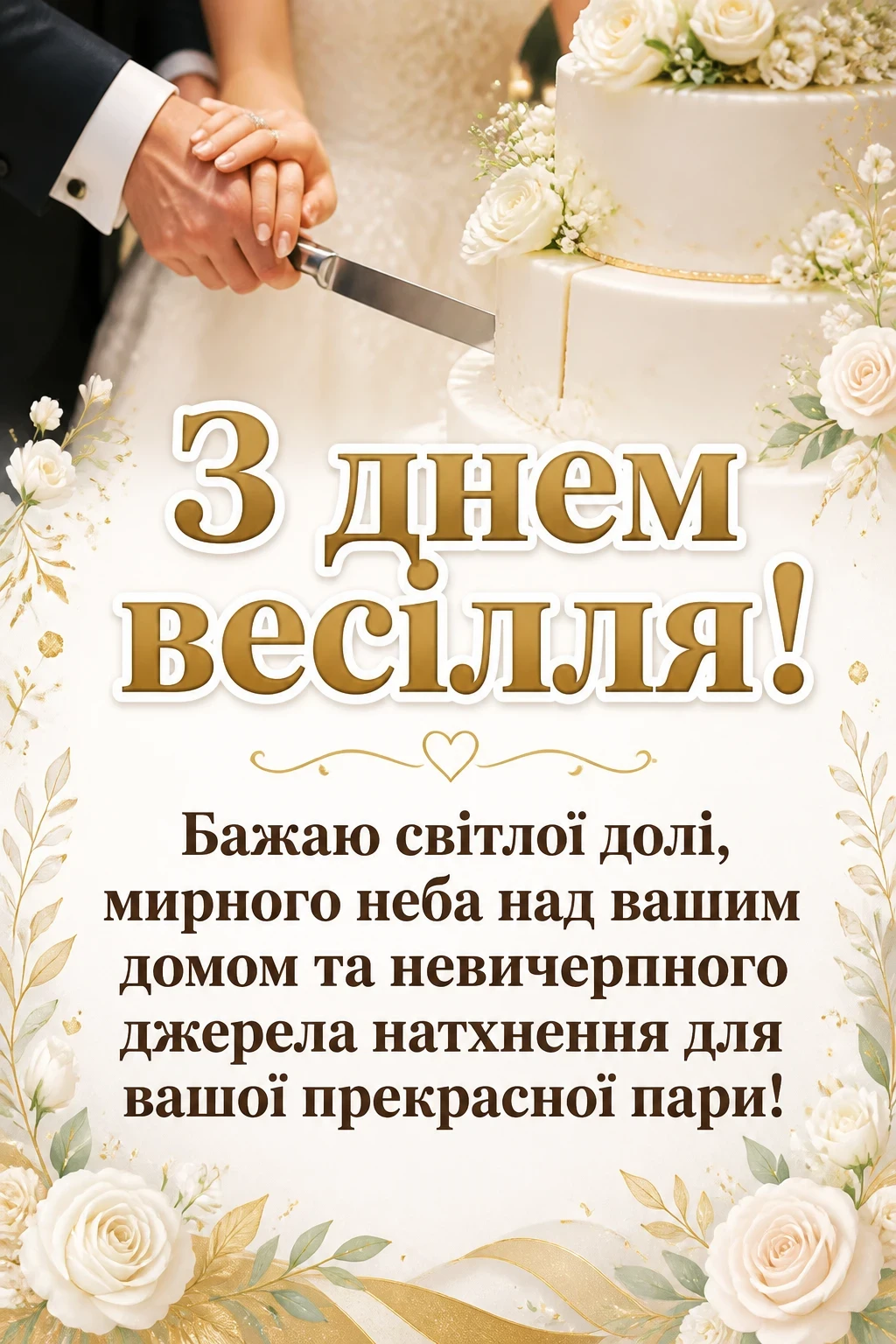 привітання з одруженням