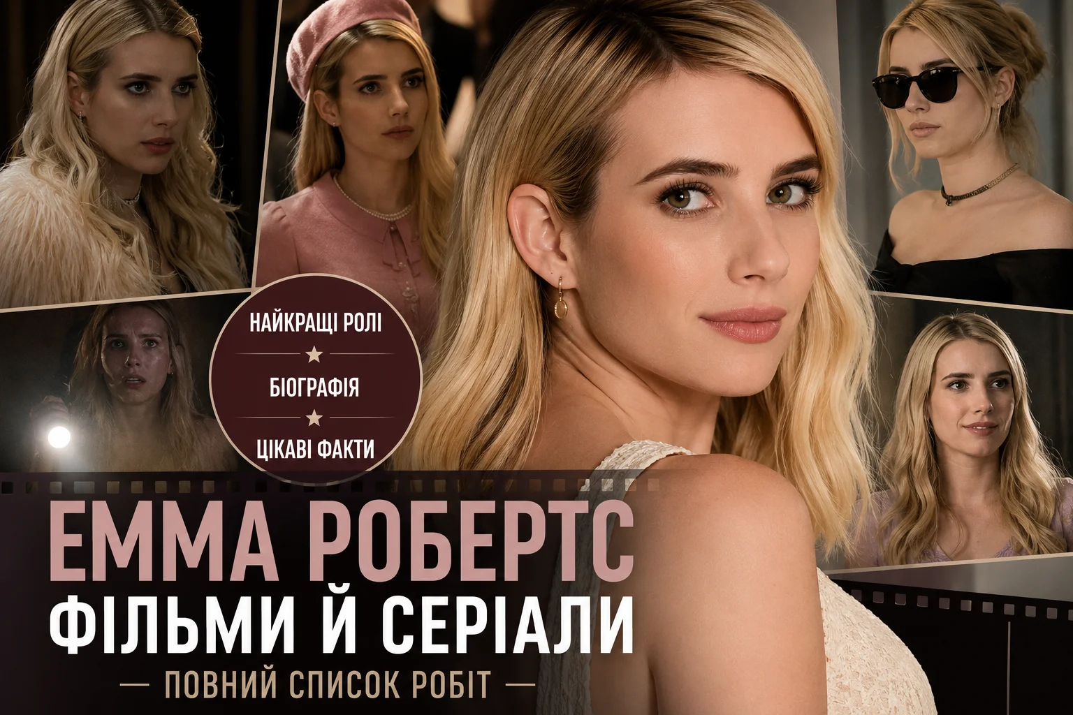Повний список фільмів і серіалів Емми Робертс